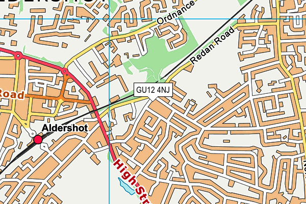 GU12 4NJ map - OS VectorMap District (Ordnance Survey)