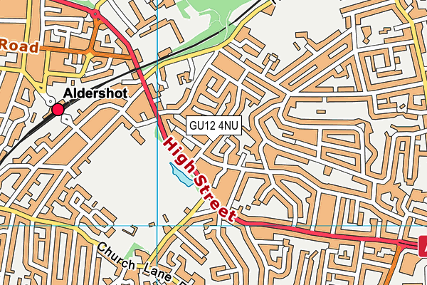 GU12 4NU map - OS VectorMap District (Ordnance Survey)