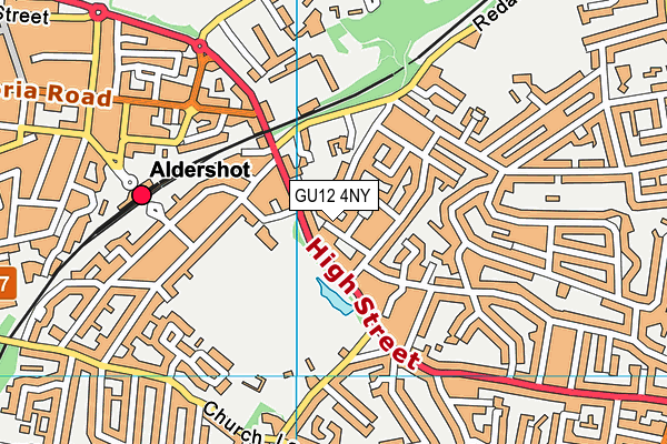 GU12 4NY map - OS VectorMap District (Ordnance Survey)