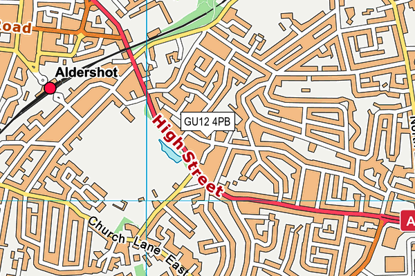 GU12 4PB map - OS VectorMap District (Ordnance Survey)