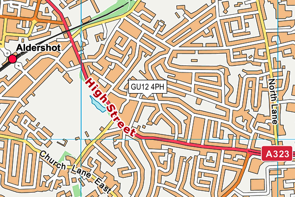 GU12 4PH map - OS VectorMap District (Ordnance Survey)