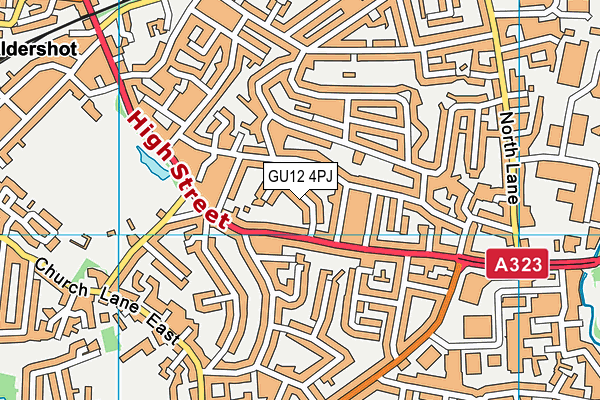 GU12 4PJ map - OS VectorMap District (Ordnance Survey)