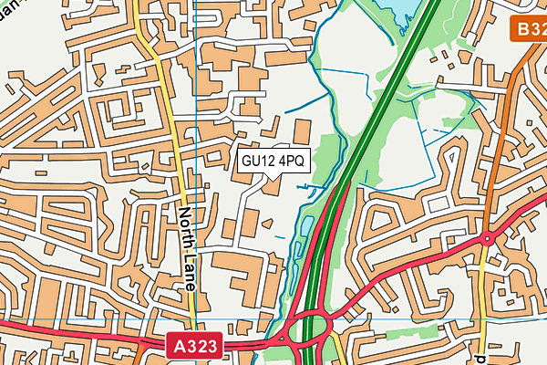 GU12 4PQ map - OS VectorMap District (Ordnance Survey)