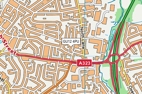 GU12 4PU map - OS VectorMap District (Ordnance Survey)