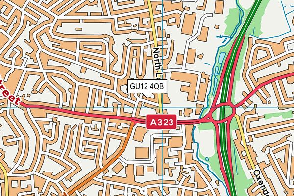 GU12 4QB map - OS VectorMap District (Ordnance Survey)