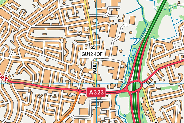 GU12 4QF map - OS VectorMap District (Ordnance Survey)