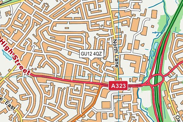 GU12 4QZ map - OS VectorMap District (Ordnance Survey)