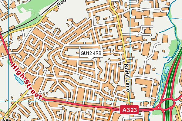 GU12 4RB map - OS VectorMap District (Ordnance Survey)