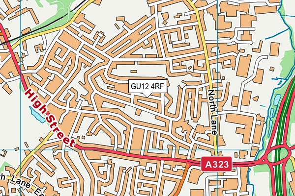 GU12 4RF map - OS VectorMap District (Ordnance Survey)