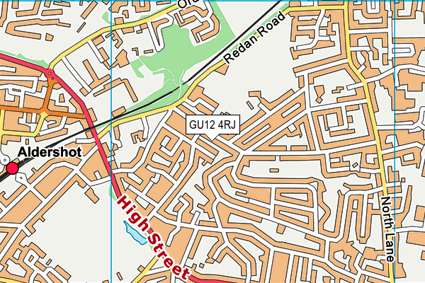 GU12 4RJ map - OS VectorMap District (Ordnance Survey)