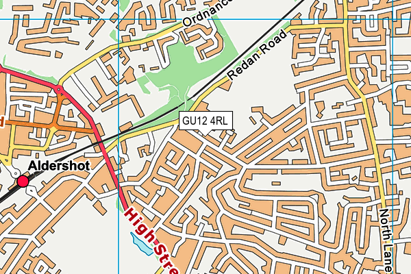 GU12 4RL map - OS VectorMap District (Ordnance Survey)