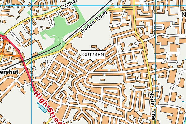 GU12 4RN map - OS VectorMap District (Ordnance Survey)