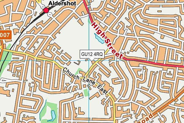 GU12 4RQ map - OS VectorMap District (Ordnance Survey)