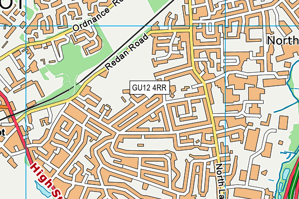 GU12 4RR map - OS VectorMap District (Ordnance Survey)