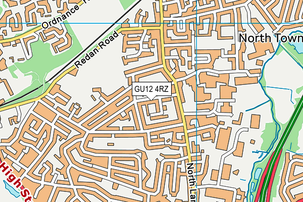 Alderwood School map (GU12 4RZ) - OS VectorMap District (Ordnance Survey)