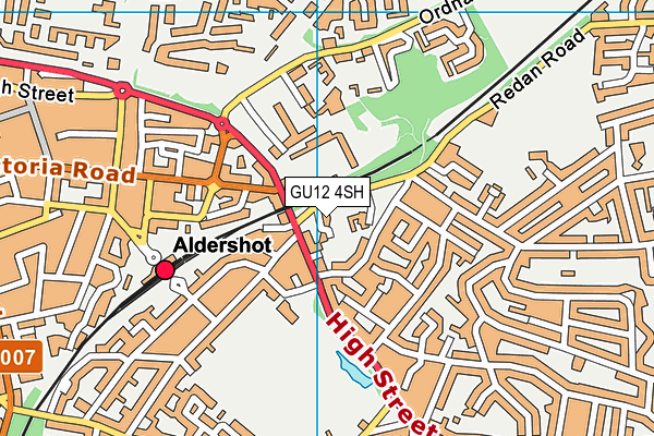 GU12 4SH map - OS VectorMap District (Ordnance Survey)