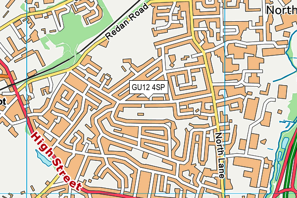 GU12 4SP map - OS VectorMap District (Ordnance Survey)