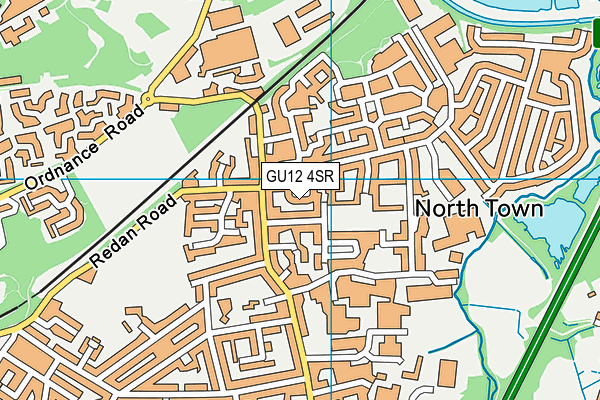 GU12 4SR map - OS VectorMap District (Ordnance Survey)