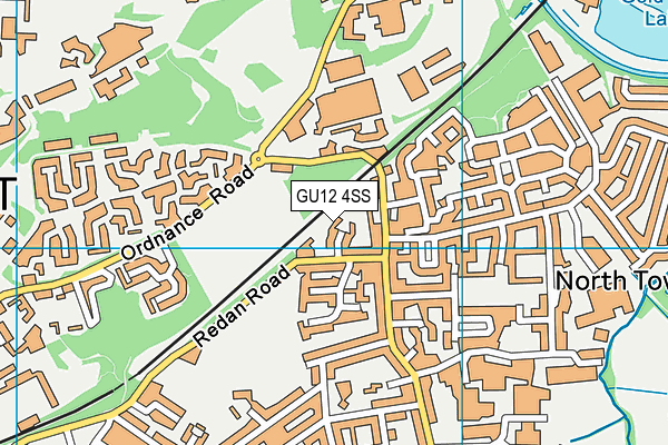 GU12 4SS map - OS VectorMap District (Ordnance Survey)