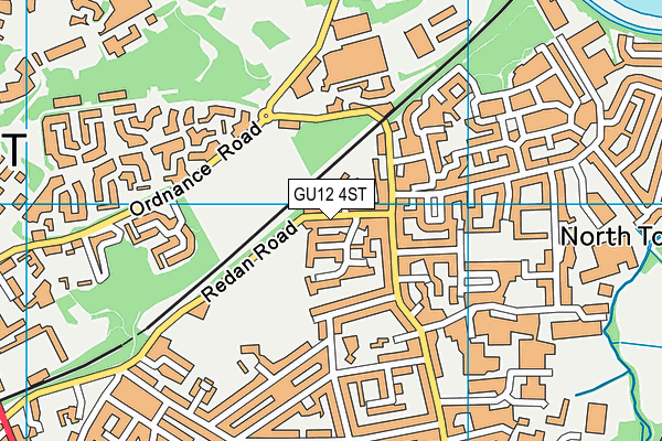 GU12 4ST map - OS VectorMap District (Ordnance Survey)