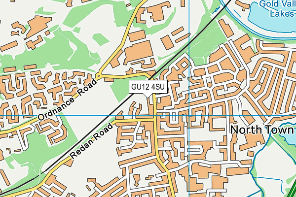 GU12 4SU map - OS VectorMap District (Ordnance Survey)