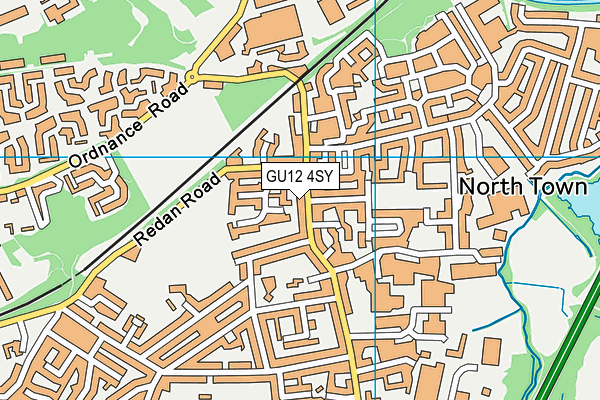 GU12 4SY map - OS VectorMap District (Ordnance Survey)