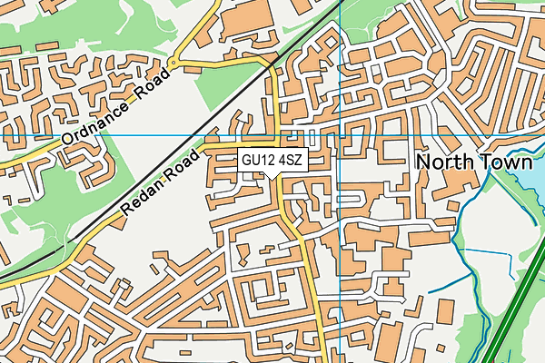 GU12 4SZ map - OS VectorMap District (Ordnance Survey)