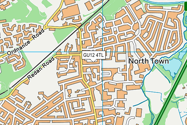 GU12 4TL map - OS VectorMap District (Ordnance Survey)