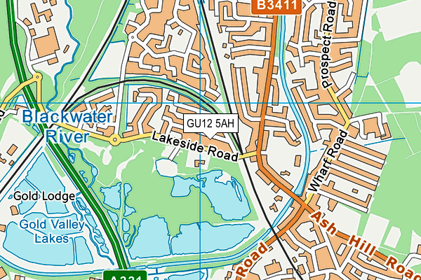 GU12 5AH map - OS VectorMap District (Ordnance Survey)