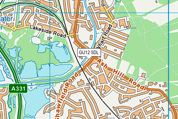 GU12 5DL map - OS VectorMap District (Ordnance Survey)