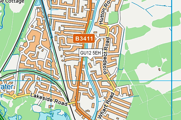 GU12 5EH map - OS VectorMap District (Ordnance Survey)