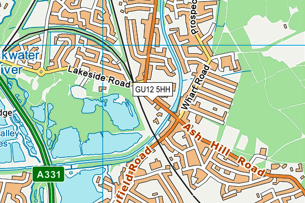 GU12 5HH map - OS VectorMap District (Ordnance Survey)