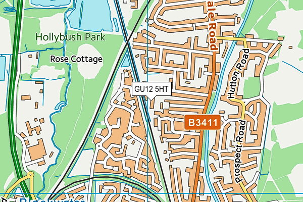 GU12 5HT map - OS VectorMap District (Ordnance Survey)