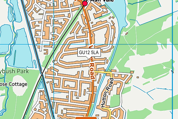 GU12 5LA map - OS VectorMap District (Ordnance Survey)