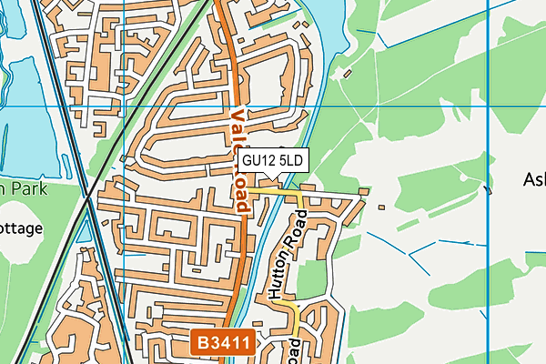 GU12 5LD map - OS VectorMap District (Ordnance Survey)