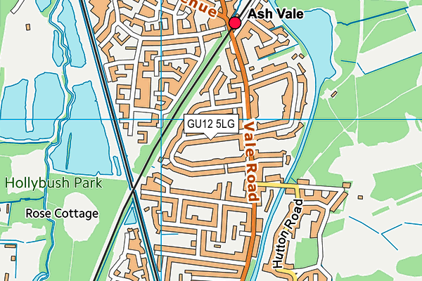 GU12 5LG map - OS VectorMap District (Ordnance Survey)