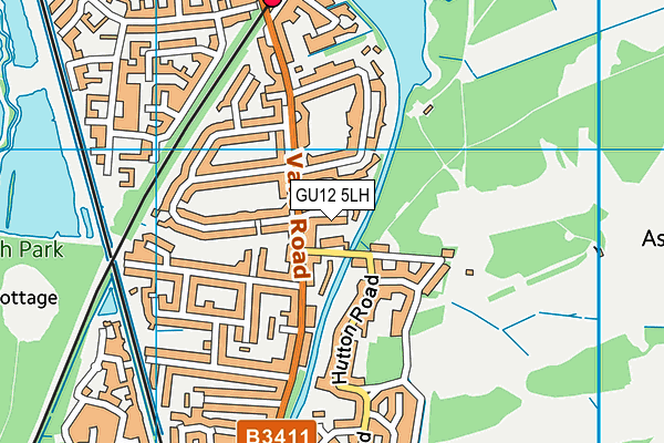 GU12 5LH map - OS VectorMap District (Ordnance Survey)