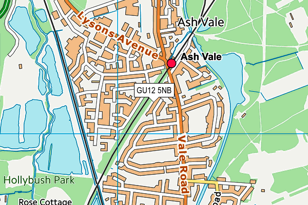 GU12 5NB map - OS VectorMap District (Ordnance Survey)