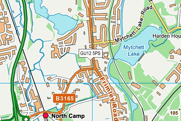 GU12 5PS map - OS VectorMap District (Ordnance Survey)