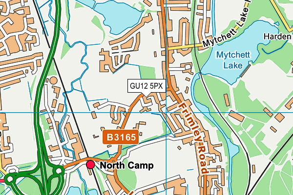 Holly Lodge Primary Academy map (GU12 5PX) - OS VectorMap District (Ordnance Survey)