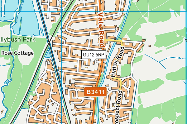 GU12 5RP map - OS VectorMap District (Ordnance Survey)