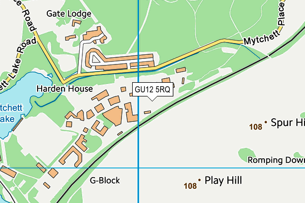 GU12 5RQ map - OS VectorMap District (Ordnance Survey)