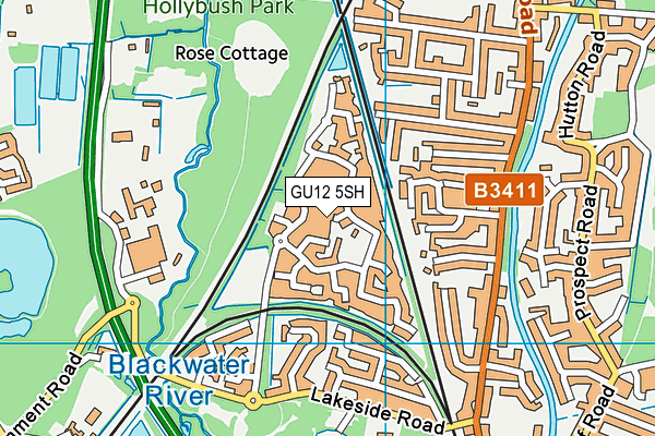 GU12 5SH map - OS VectorMap District (Ordnance Survey)