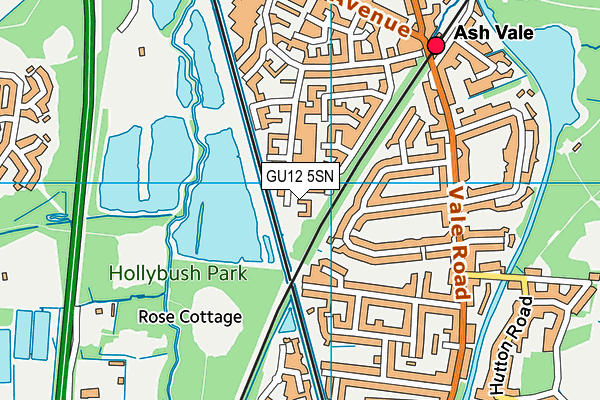 GU12 5SN map - OS VectorMap District (Ordnance Survey)