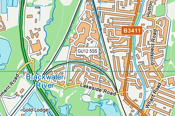 GU12 5SS map - OS VectorMap District (Ordnance Survey)