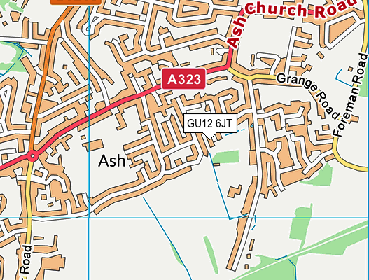 GU12 6JT map - OS VectorMap District (Ordnance Survey)