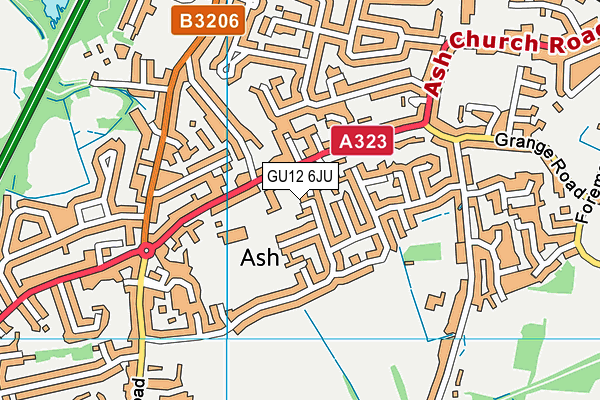 GU12 6JU map - OS VectorMap District (Ordnance Survey)