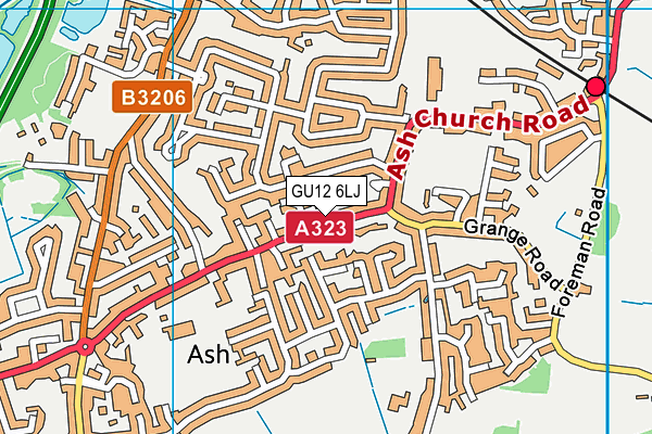 GU12 6LJ map - OS VectorMap District (Ordnance Survey)