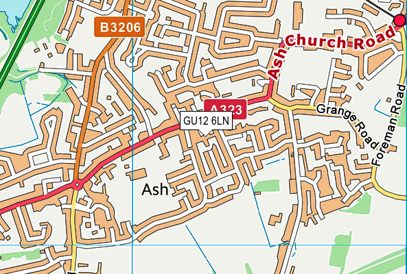 GU12 6LN map - OS VectorMap District (Ordnance Survey)