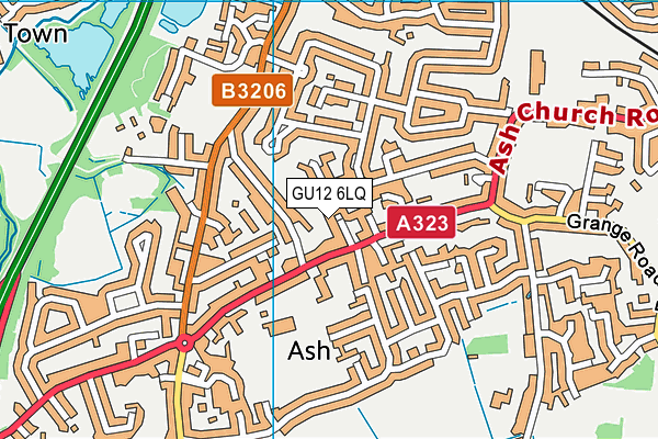 GU12 6LQ map - OS VectorMap District (Ordnance Survey)